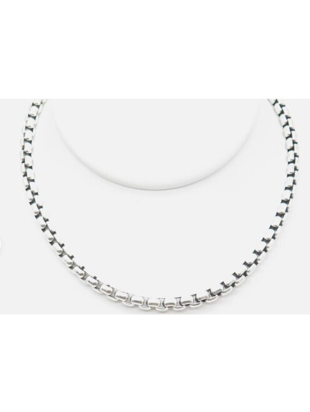 JAI by John Hardy 925 Sterling Silver Round Box Chain Necklace 18" QVC NWOT